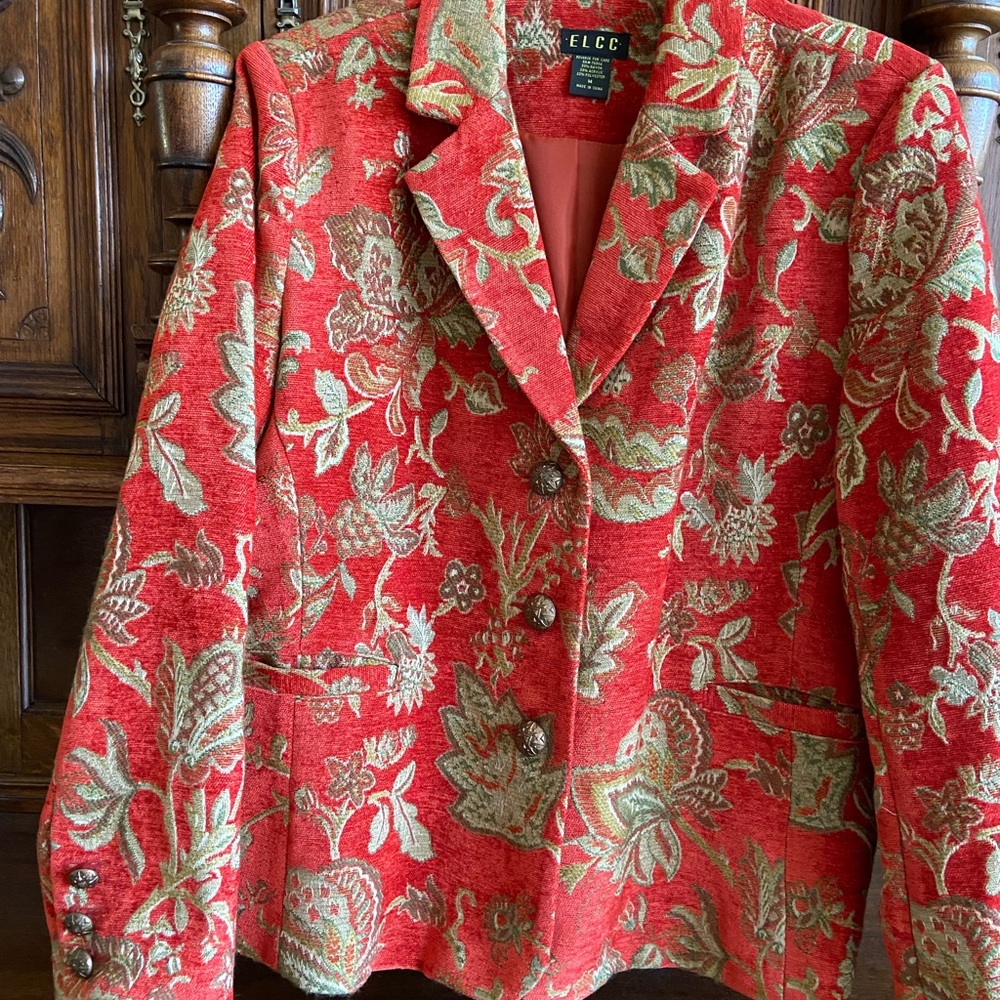 ELCC TAPESTRY BLAZER- PLUSH